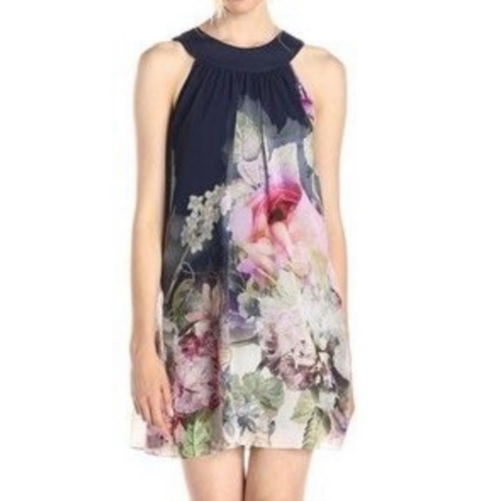 Ted Baker London floral navy dress Size 1 (EU) US4 + Size EU 4 (US10) - Picture 11 of 16